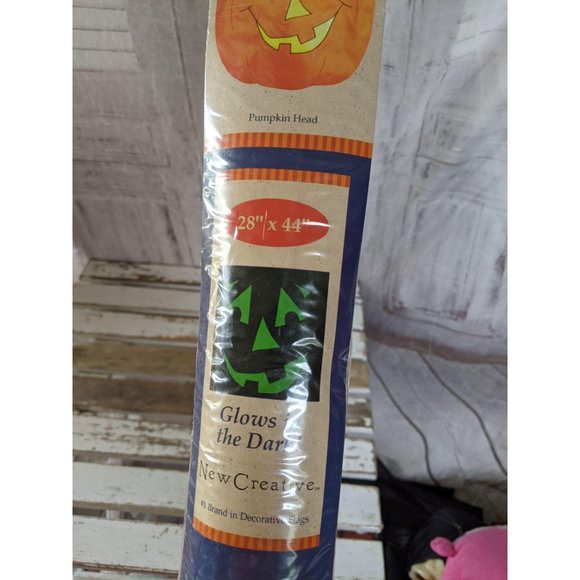 Glow in the dark pumpkin flag decorative new creat - Picture 3 of 4